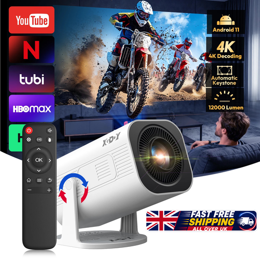 Mini LED Projector 4K Support, 1280x720 Native, 300 ANSI, Wi‑Fi 6 & Bluetooth
